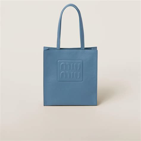 miu miu madras embellishment blue bag